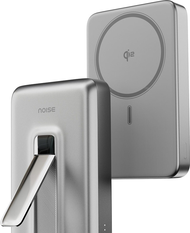 Noise 10000 mAh 22.5 W Wired & Wireless With MagSafe Compact Pocket Size Power Bank(Silver, Lithium Polymer, Fast Charging for Mobile, Earbuds, Smartwatch, Smartband, Speaker, Tablet, Laptop, Trimmer)