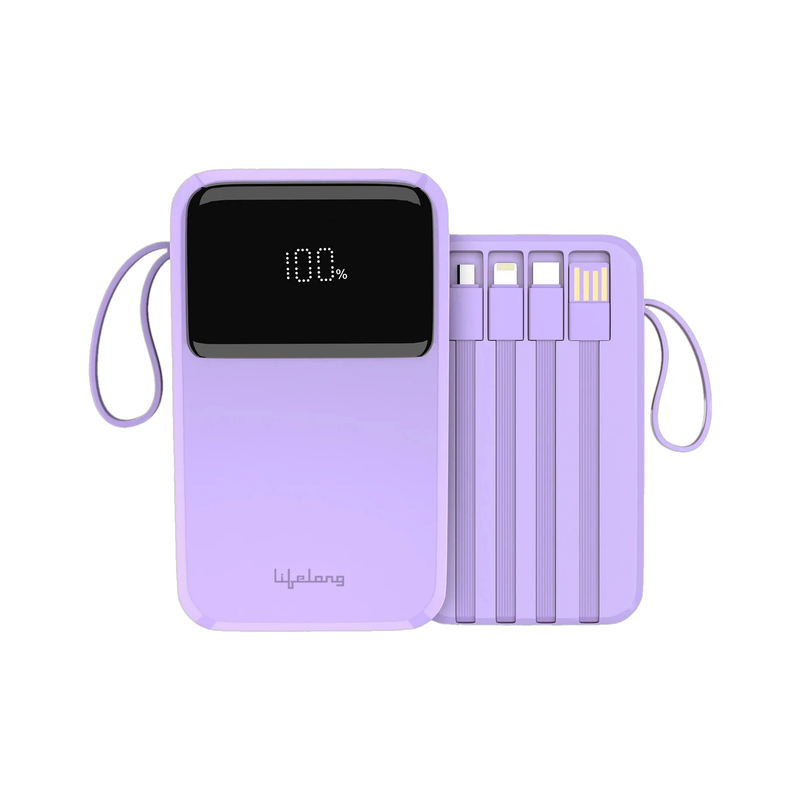 Lifelong 20000 mAh 22.5 W Compact Pocket Size Power Bank(Purple, Lithium Polymer, Fast Charging, Quick Charge 3.0, Power Delivery 3.0 for Mobile, Earbuds, Smartwatch, Speaker, Tablet)