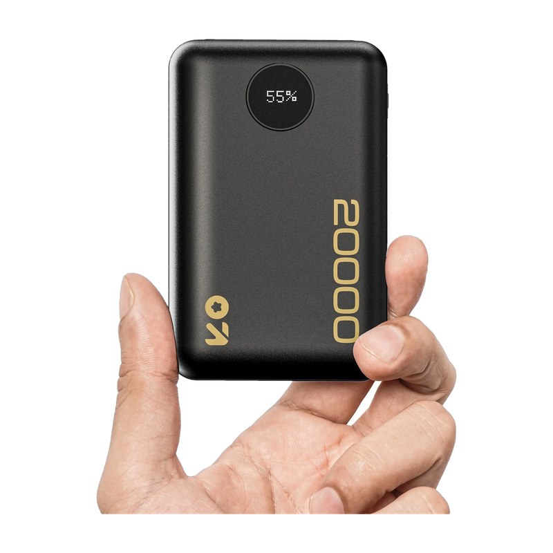 GOBOULT Ampvault V20 20000 mAh 22.5 W Ultra Compact Pocket Size Power Bank(Pure Black, Lithium Polymer, Fast Charging for Earbuds, Mobile, Smartwatch, Speaker, Tablet, Trimmer)