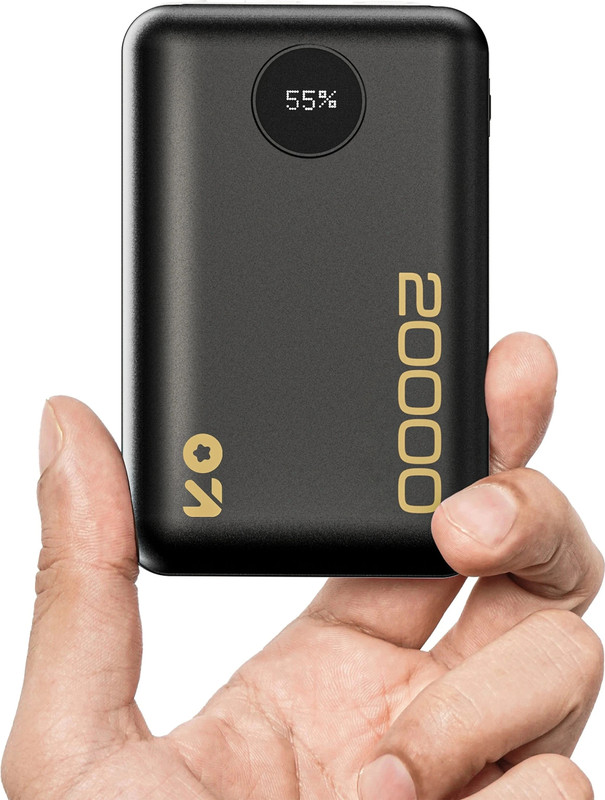 GOBOULT 20000 mAh 22.5 W Power Bank(Pure Black, Lithium Polymer, Fast Charging for Earbuds, Mobile, Smartwatch, Speaker, Tablet, Trimmer)