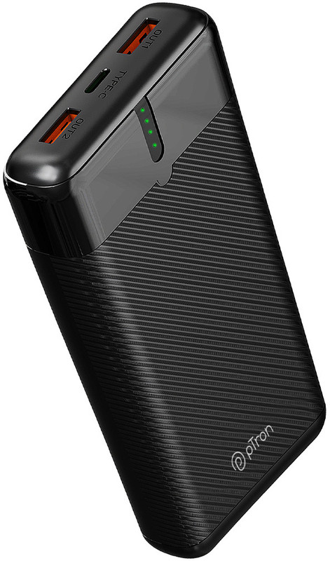 PTron 20000 mAh 22.5 W Compact Pocket Size Power Bank(Black, Lithium Polymer, Power Delivery 3.0, Quick Charge 3.0 for Earbuds, Mobile, Speaker, Smartwatch, Tablet, Trimmer)