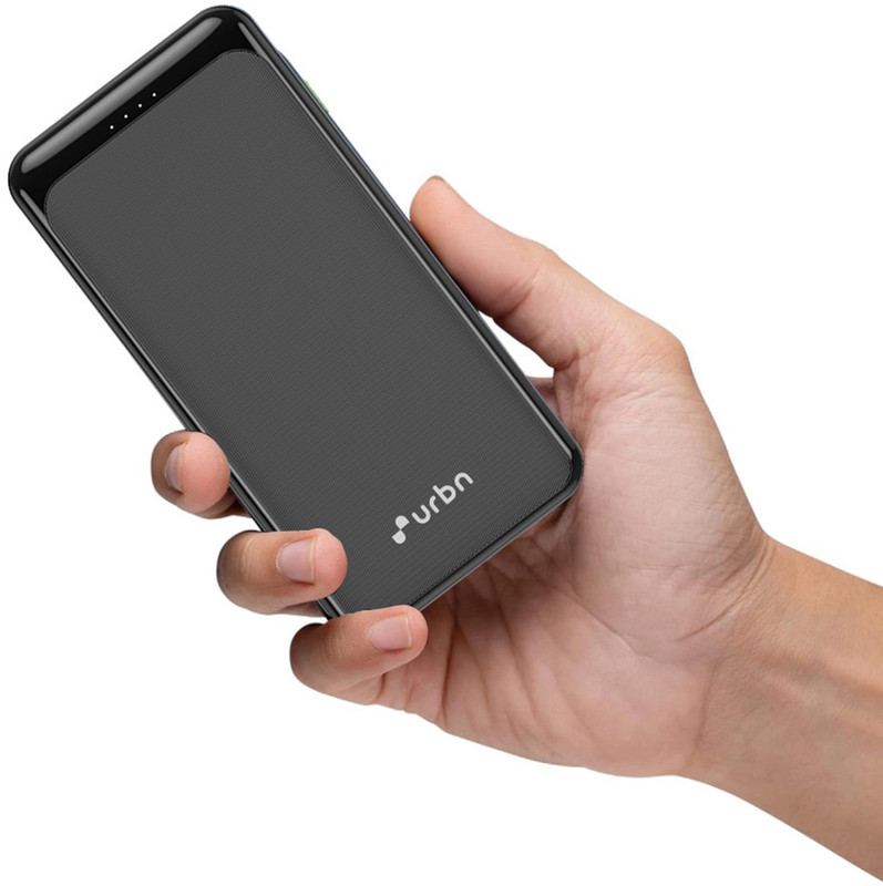 URBN 10000 mAh 22.5 W Power Bank(Black, Lithium Polymer, for Mobile, Tablet, Earbuds)