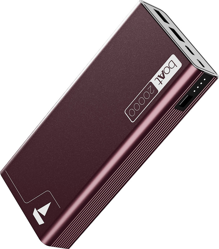 boAt 20000 mAh 22.5 W Power Bank(Burgundy, Lithium Polymer, Fast Charging, Quick Charge 3.0, Power Delivery 3.0 for Mobile, Tablet)