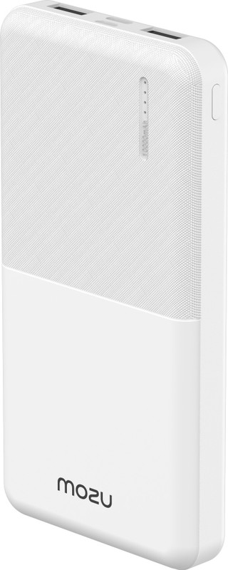 Mozu 10000 mAh 12 W Slim Pocket Size Power Bank(White, Lithium Polymer, for Mobile)