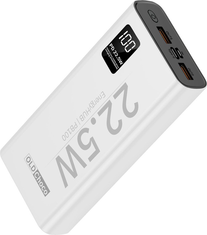 vymoj 20000 mAh 22 W Compact Pocket Size Power Bank(White, Lithium Polymer, Quick Charge 2.0 for Mobile)