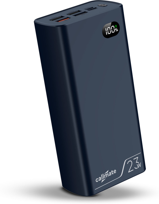 Callmate 30000 mAh 23 W Power Bank(Blue, Lithium Polymer, Fast Charging for Mobile, Earbuds, Speaker, Tablet, Trimmer)