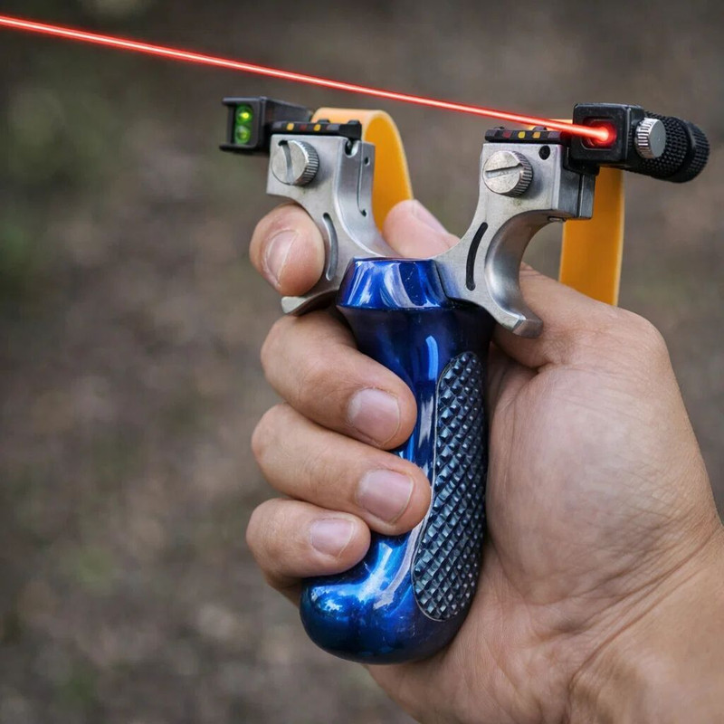 SANSCARA Slingshot with Handle for Hiking, Camping, Rock Climbing, Stand Up Cam