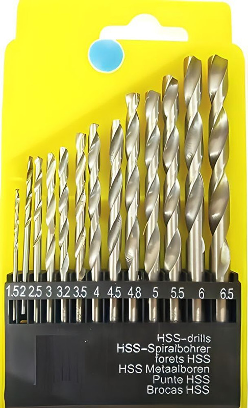 Gadariya King 13Pcs Drill Bit Set, All Size Bit For Electric Manual Drilling Machine