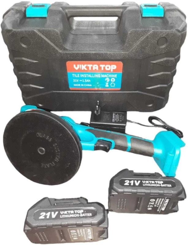 NIKTION Tile Vibrator Automatic Leveling Machine With Battery Lever Tool(28 cm)