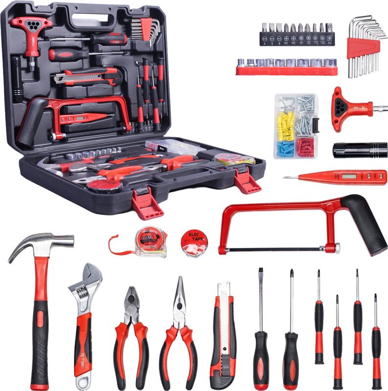 iBELL TB145-9, Socket Wrench Auto Repair Tool Combination Package Mixed Tool Set Hand Tool Kit(145 Tools)