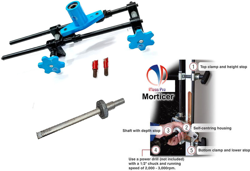 Mass Pro Metal Mortise Lock Installation Jig, Deep Lock Mortiser 1 Set Rotary Tool(8 mm)