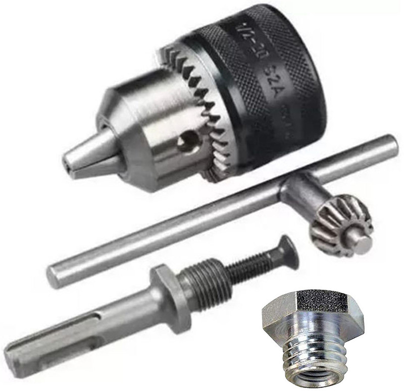 Kshivi Drill Chuck for Angle Grinder and Drill Machine With Converter Nut 1/2" 20 Unf DC036 13mm Drill Bits Rotary Tool(13 mm)