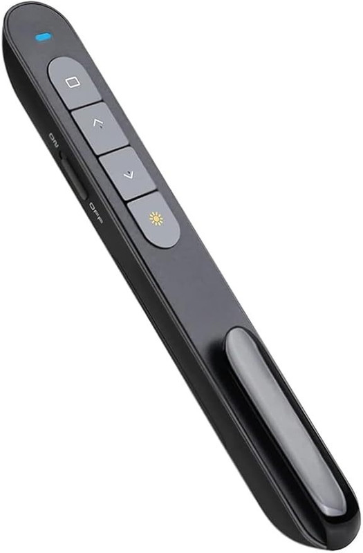 spincart USB Wireless Presentation Remote, PowerPoint Remote PPT Clicker Slide Changer Laser Pointer Presenter(Black)