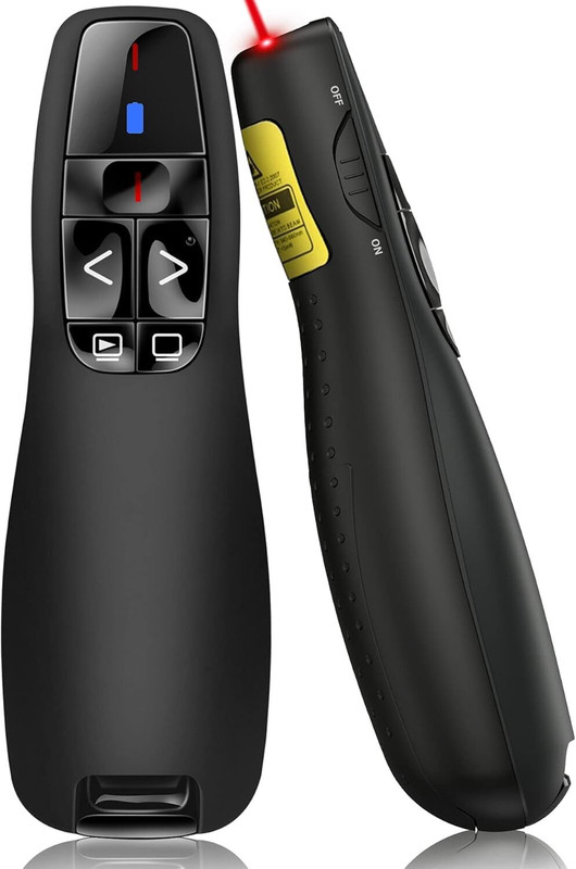 RTS Wireless Laser Pointer Remote Controller Presenter for Presentation, with 2.4GHz Laser Pointer Presenter(Black)