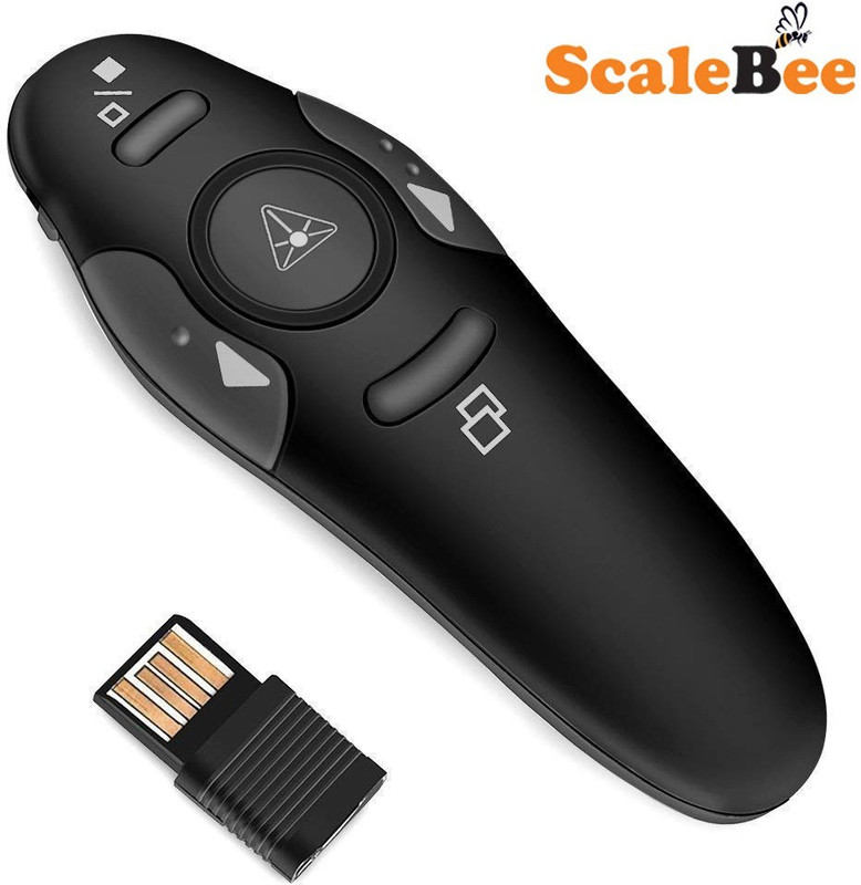 spincart Wireless Presenter Remote, 2.4GHz Wireless USB Presenter PowerPoint Remote PPT Clicker for Presentation Presentation Remote Presenter(Black)