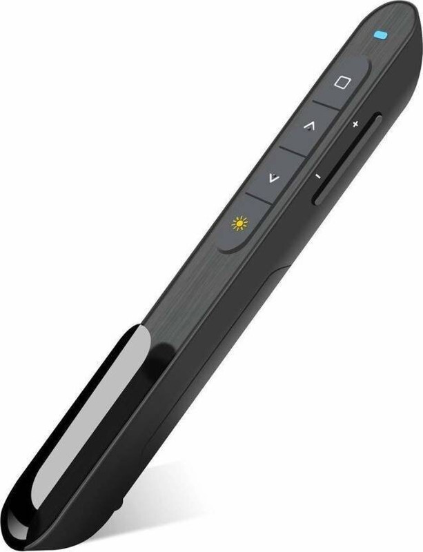 BTS Power Point USB Laser Light Remote Control Powerpoint PPT Clicker Pen Slim Pen Presenter Presenter(Black)