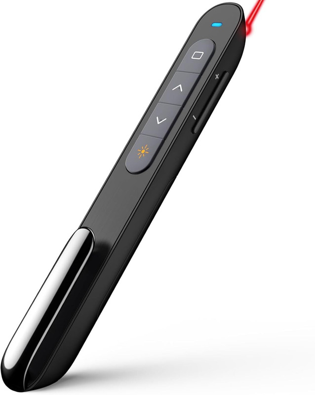 BTS Wireless Presentation Clicker for PowerPoint Presentations No Need to Install, for Multi Media Devices, Projector, PC, Tablet PC Presenter(Black)