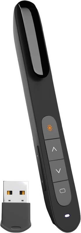 BTS Wireless Presenter Flip Pen, 2.4GHz Powerpoint Presentation Remote Clicker Presenter, Support Hyperlink Presenter(Black)