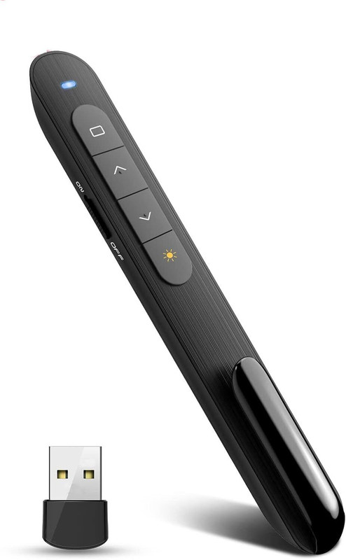 BTS Laser Pointer Up to 20m Wireless Range | Wireless Presenter for Presentation Pen Laser Presenter Presenter(Black)
