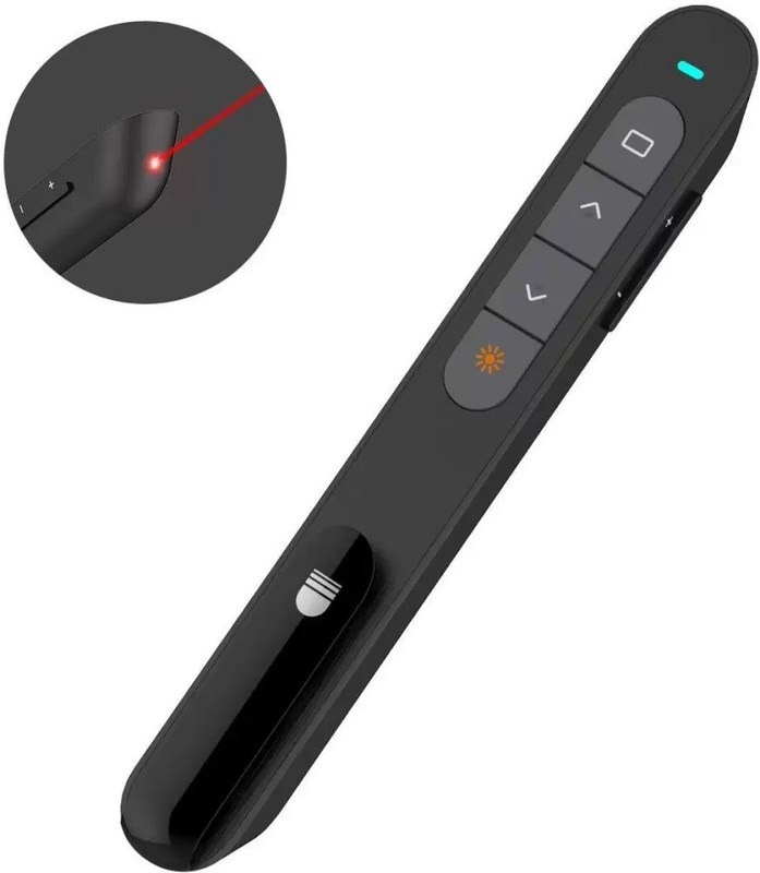 LipiWorld 2.4Ghz USB Wireless Presenter Pointer PPT RF Remote Control Pen 2.4Ghz USB Wireless Presenter Presenter(Black)