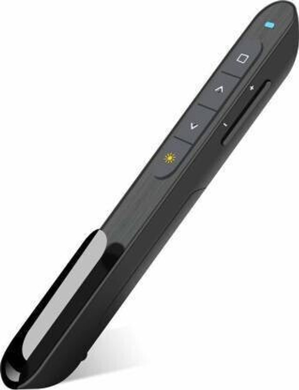 Jihaan Latest Wireless Laser PPT Presenter Slide Changer Controller with USB Receiver Battery Indicator (with Carry Box) Battery Include- 2 Year Warranty Presenter(Black)