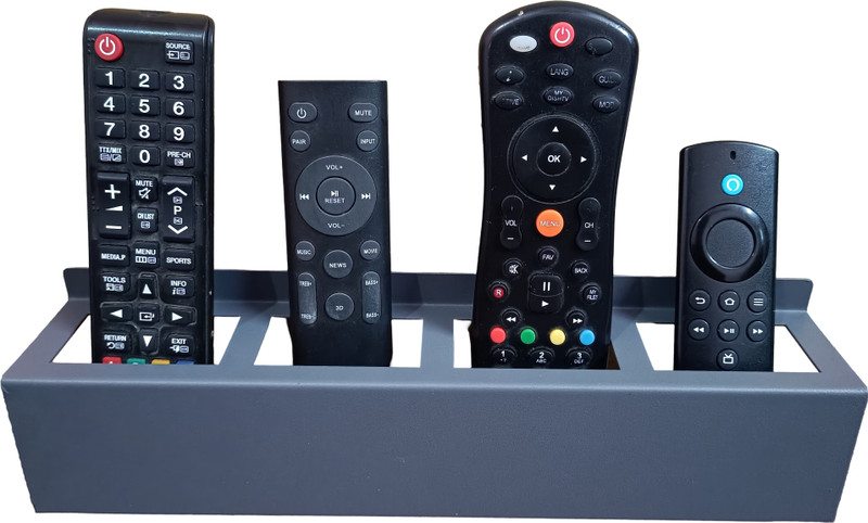 Invont Wall Mount Remote Holder / Stand (Dark Grey) Compatible with all Type Remotes MSD-RS-4B-101-DG Presenter(Dark Grey)