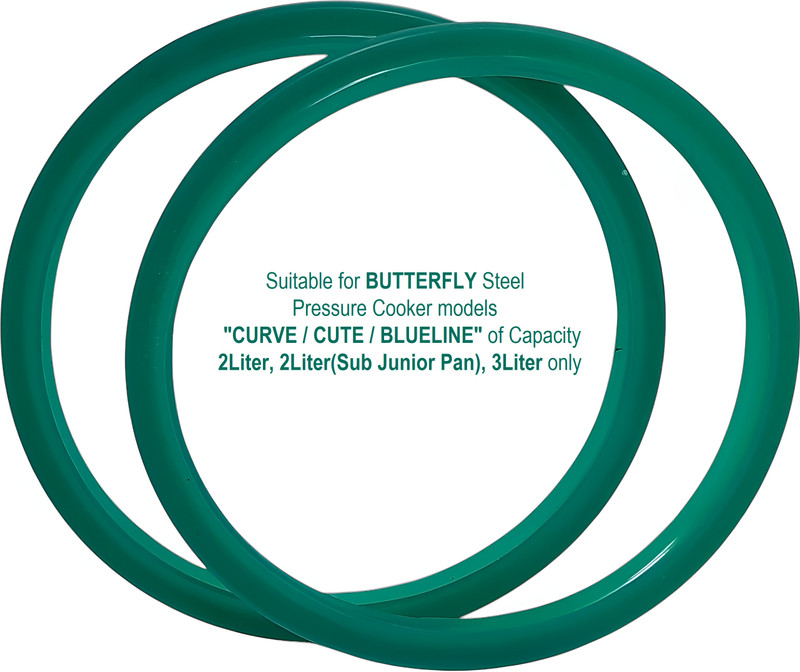 AtLoGs 2PCS BUTTERFLY_SS Cooker Gasket for "CUTE/CURVE/BLUELINE" of 2LTR, 3LTR only 170 mm Pressure Cooker Gasket