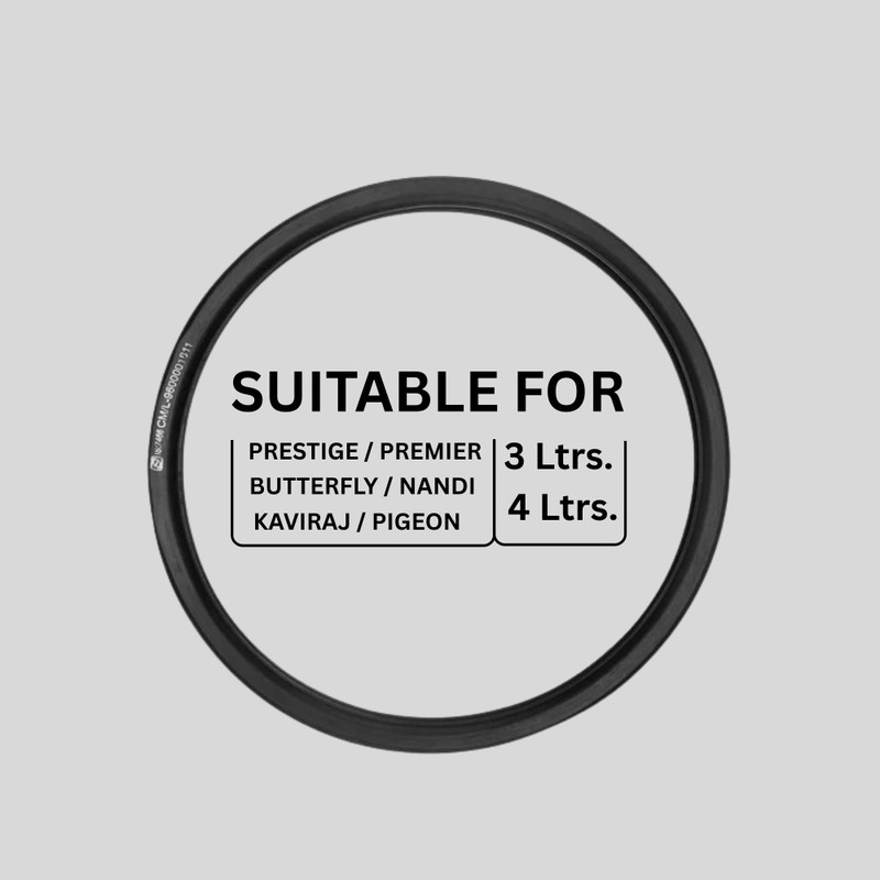 VIXONS Outer Lid Rubber Gasket compatible for 3 Litres 19.5 mm Pressure Cooker Gasket