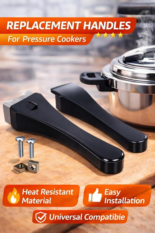 Shakti Enterprises 5 Liter Cooker Handle - Top & Bottom- Fits Most of The Cooker 5 mm Pressure Cooker Gasket
