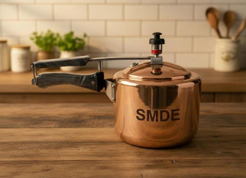 SMDE Brass Branded cooker 5 L Inner Lid Pressure Cooker(Brass)