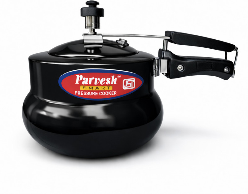 PS PARVESH SMART 2 Litre Induction Base Handi Pressure Cooker | Inner Lid | ISI Certified | 2 L Inner Lid Induction Bottom Pressure Cooker(Aluminium)