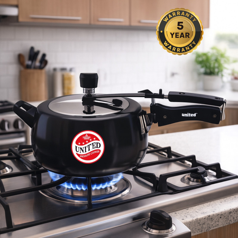 United Non Stick 5 Litre Pressure Cooker with 5 year Warranty 5 L Inner Lid Pressure Cooker(Hard Anodized)