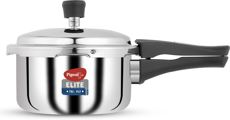 Pigeon Elite Shine 3 L Outer Lid Induction Bottom Pressure Cooker(Triply)