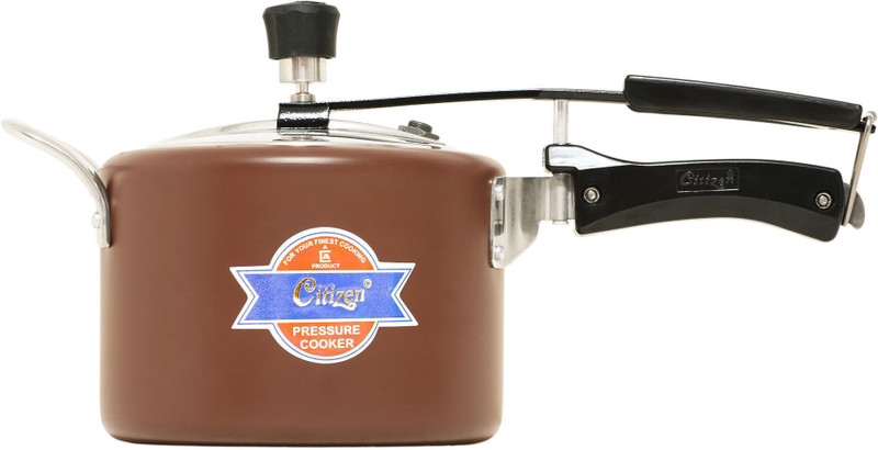 CITIZEN Handi 3.5 Ltr Yellow Glossy with SS Lid & Induction 3.5 L Inner Lid Induction Bottom Pressure Cooker(Aluminium)