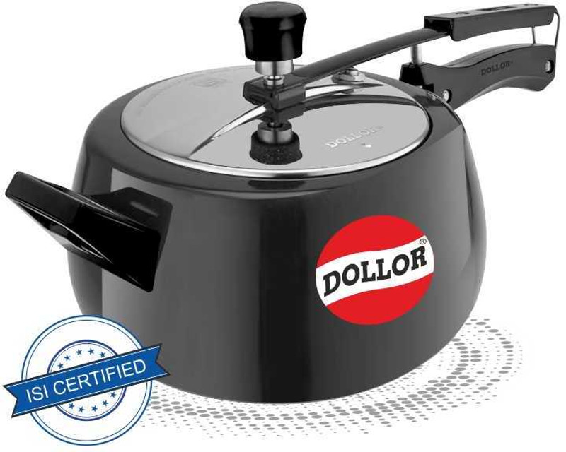 Dollor ISI Certified Handi Black 2 L Inner Lid Induction Bottom Pressure Cooker(Hard Anodized)