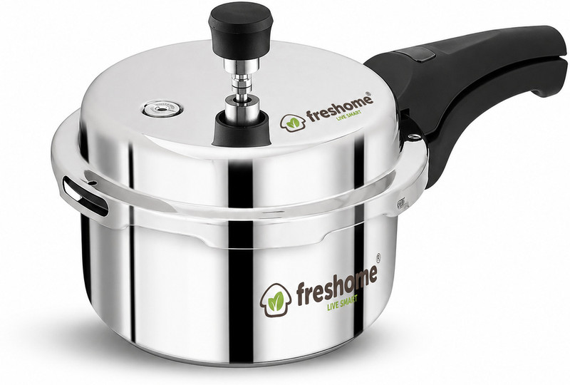 Freshome Freshome ISI Stainless Steel TEJAS Pressure Cooker Heavy Gauge Gas Stove 3 L Outer Lid Induction Bottom Pressure Cooker(Stainless Steel)
