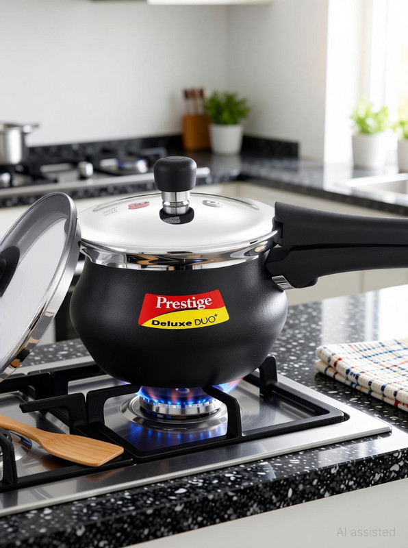 Judge by TTK Prestige Vista 2 L Outer Lid Induction Bottom Pressure Cooker(Hard Anodized)