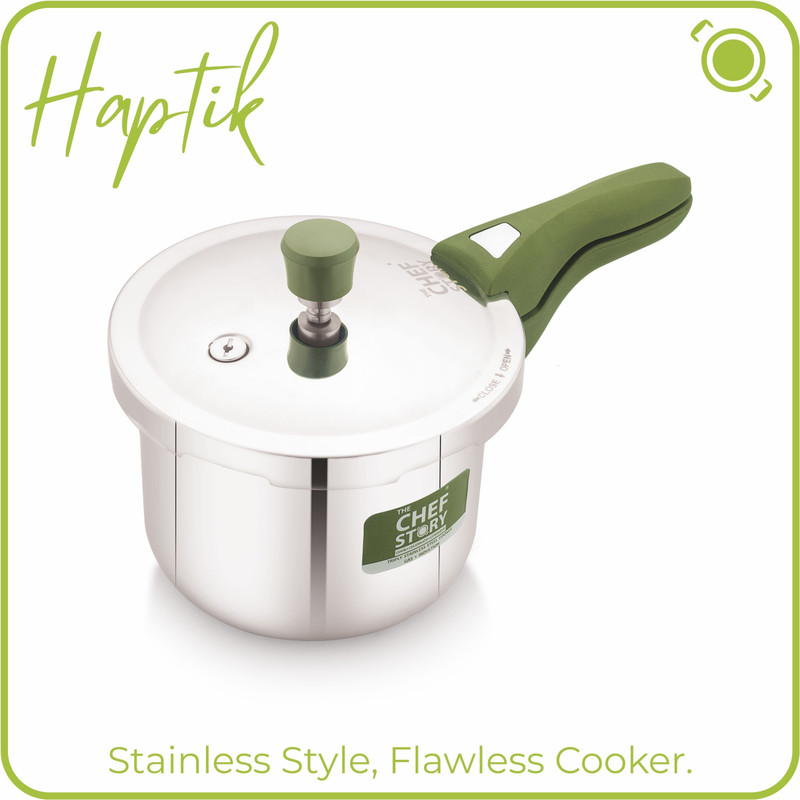 THE CHEF STORY Haptik series triply Pressure Cooker Outer Lid 3 L Outer Lid Induction Bottom Pressure Cooker(Triply, Stainless Steel)