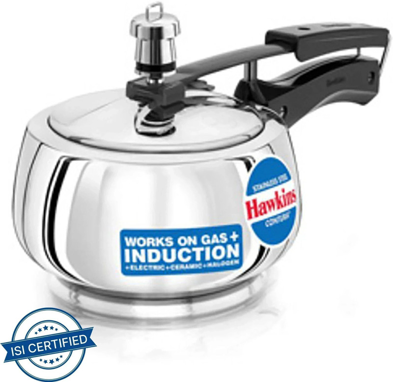 Hawkins Contura (SSC15) 1.5 L Inner Lid Induction Bottom Pressure Cooker(Stainless Steel)