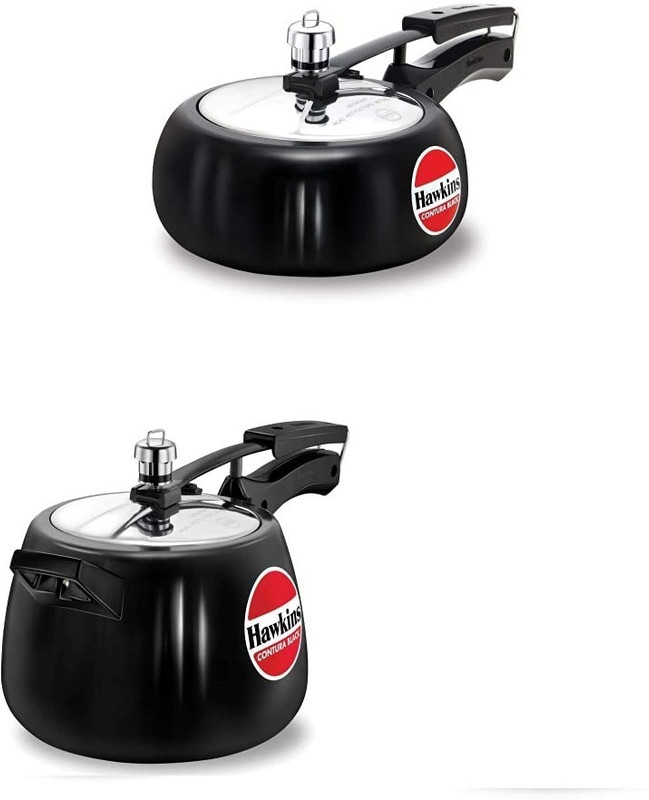 Hawkins Contura Black (CB30) 3 L Inner Lid Pressure Cooker(Hard Anodized)