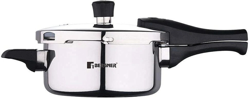 BERGNER BE Bergner Essentials Tripro Triply Stainless Steel Outer Lid 3 L Outer Lid Induction Bottom Pressure Cooker(Triply, Stainless Steel)