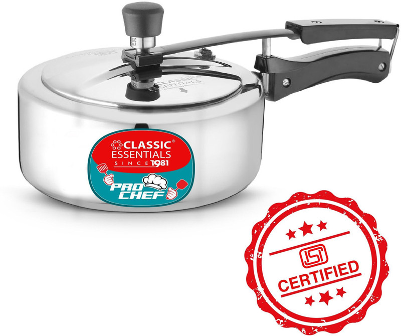 Classic Essentials Alluminium Pressure Cooker | ISI Certified Inner Lid Pressure Cooker 2 L Inner Lid Pressure Cooker(Aluminium)