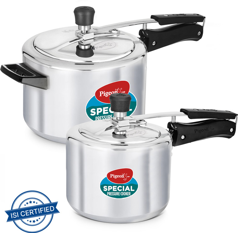 Pigeon Special and 3 L Inner Lid Induction Bottom Pressure Cooker(Aluminium)