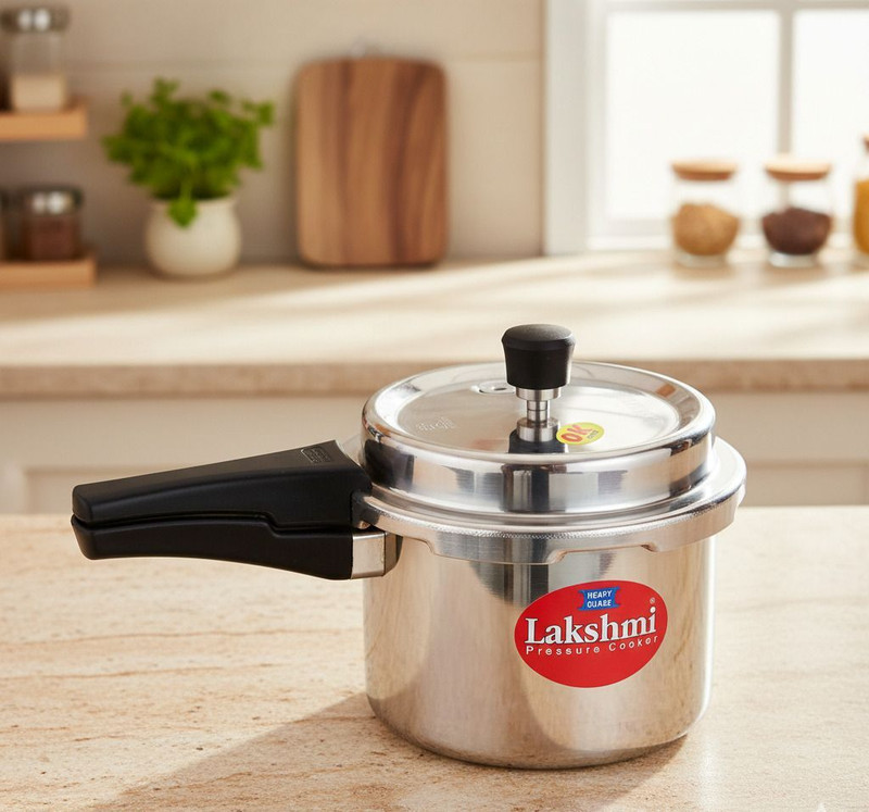 Lakshmi Pressure Cooker | Outer Lid |Induction & Gas Stove Compatible 3 L Outer Lid Pressure Cooker(Aluminium)