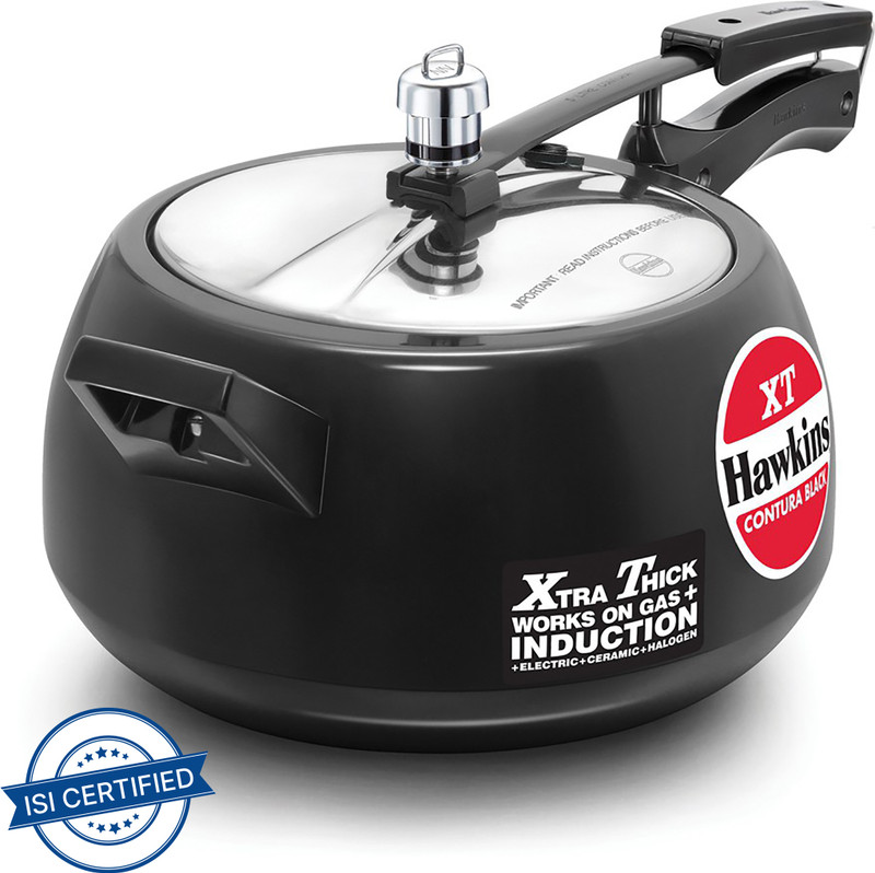 Hawkins Contura Black XT (CXT30) 3 L Inner Lid Induction Bottom Pressure Cooker(Hard Anodized)