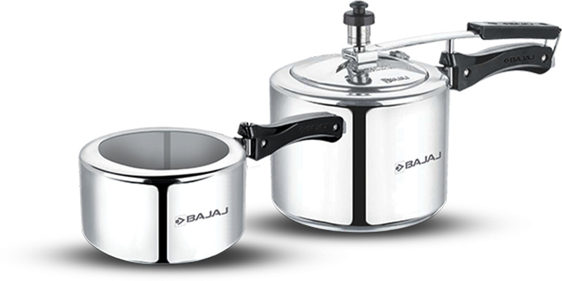 BAJAJ New Shakti 2 Pc Combo 2 L, 3 L Inner Lid Pressure Cooker(Aluminium)