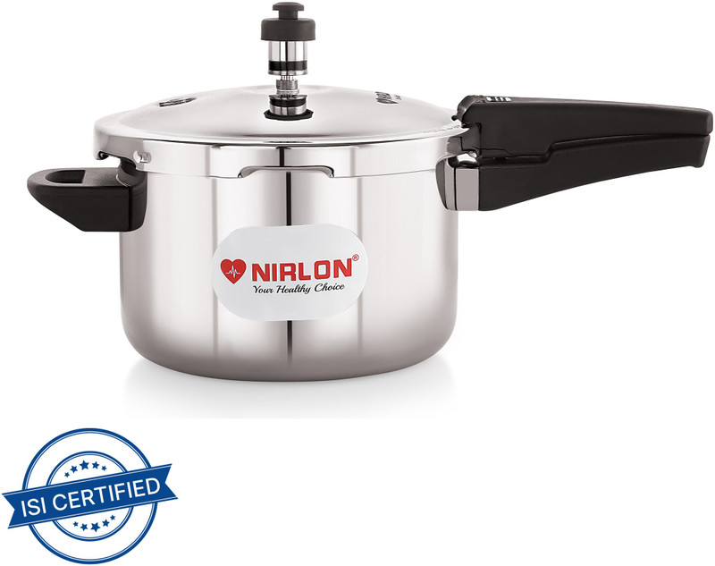 NIRLON Triply Stainless Steel Outer Lid Pressure Cooker Gas & Induction Friendly, 3Ltr 3 L Outer Lid Induction Bottom Pressure Cooker(Triply)