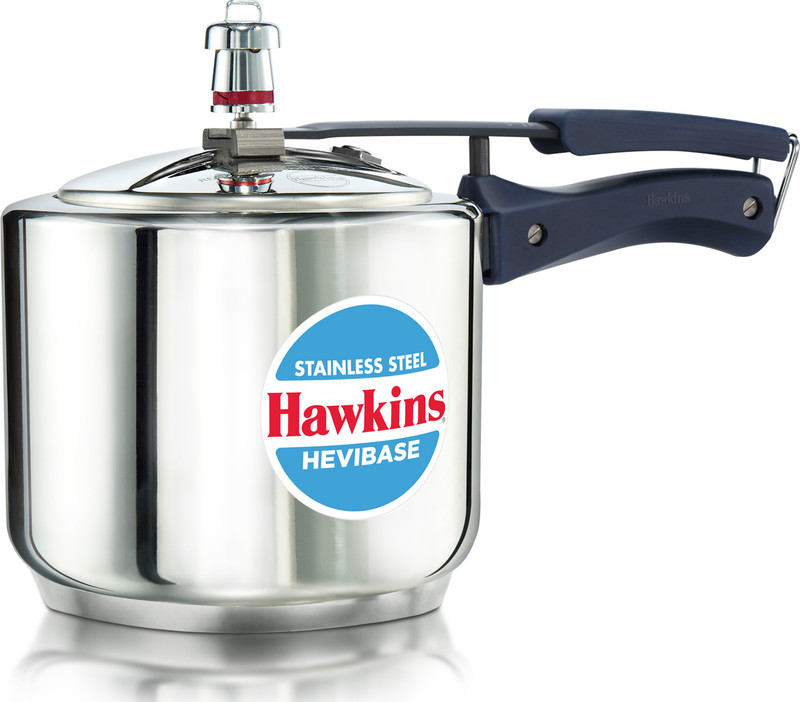 Hawkins Hevibase Tall Pressure Cooker with Impact Bonded Base (HSI3T) 3 L Inner Lid Induction Bottom Pressure Cooker(Stainless Steel)