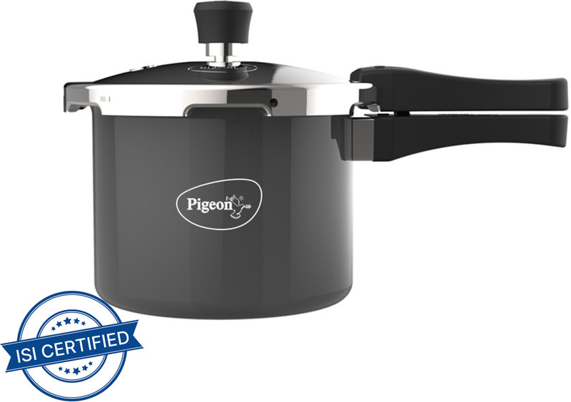 Pigeon by Stovekraft Limited Special Plus 3 L Outer Lid Induction Bottom Pressure Cooker(Hard Anodized)