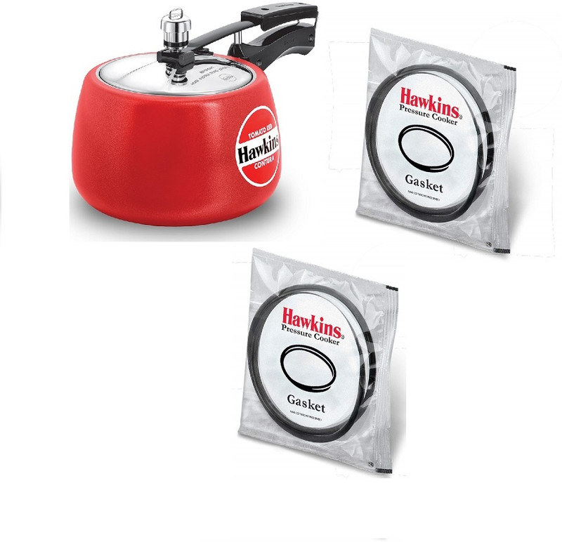 Hawkins Tamato Cooker 3L(CTR30)Wtih Extra 2 Gasket(2-3Litre) 3 L Inner Lid Pressure Cooker(Aluminium)